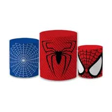 Trios De Capas De Cilindros Tecidos Sublimados Helanca Premium Decoração Peter Parkier Homiem Aranha