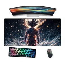 Mousepad Gamer Borda Costurada Estampado Ergonómico Goku Anime Dbz