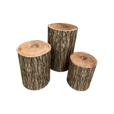 Trios De Capas De Cilindros Tecidos Sublimados Helanca Premium Decoração Madeira Troncos Árvore Kids