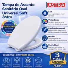 Tampa de Assento sanitário Oval Universal Soft  Astra
