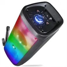 Caixa De Som Bluetooth Torre Grande Ultra Alta Karaokê Rádio FM Função TWS Entrada Auxiliar Cartão SD USB Com Microfone