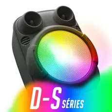 Mini Caixinha De Som Portátil Bluetooth Rádio Fm Led RGB Função TWS Auxiliar P2 Pendrive Alça MP3 Usb