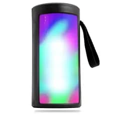 Caixa De Som Portátil Com Alça Bluetooth LED RGB USB SD Radio Fm TWS 5W RMS