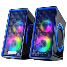 Caixa De Som Subwoofer Gamer Led RGB Computador Notebook Mac Tv P2 USB