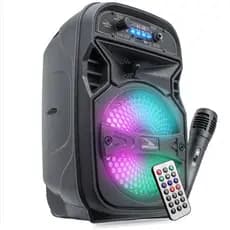 Caixa De Som Bluetooth LED RGB 15W Com Microfone Wireless TWS Rádio FM USB Micro SD Portátil Som Potente E Digital