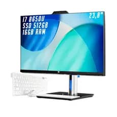 Computador All In One Intel Core I7 8ª Geração 16GB RAM SSD 512GB Tela 23.8" Full HD Windows 11 Pro Webcam Teclado Mouse