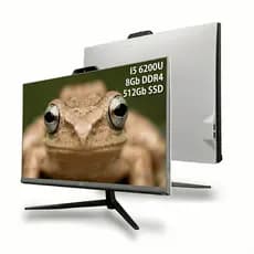 PC All In One Intel Core I5-6200U 8GB RAM DDR4 2666MHz SSD 512GB mSATA Tela 23,8” 1920x1080p Full HD USB HDMI RJ45 VGA
