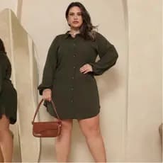 Chemise Vestido Viscolinho Plus Size, Camisão Elegante, Leve, All Curve
