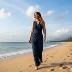 Saida de Praia Feminina Vestido Longo em Tecido Microfibra Estilosa E Leve