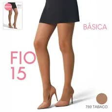 Meia Calça Fio 15 Básica com Laycra Feminina Selene 09765