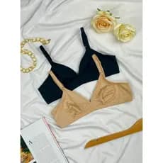 Kit Com 2 Sutiãs Microfibra Sem Bojo Sem Aro Del Rio 40770