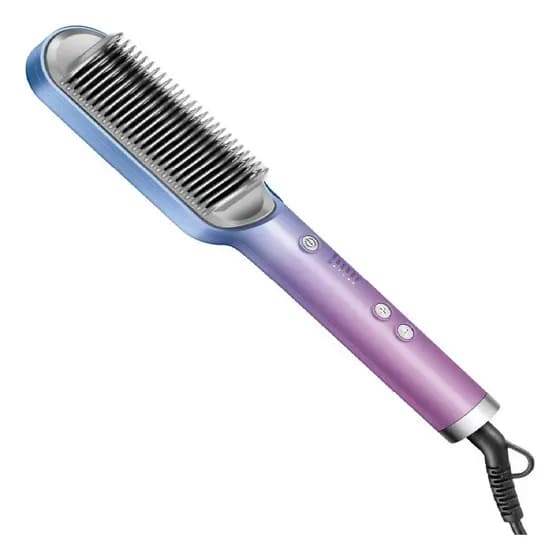 Escova Alisadora Juliette Mondial Azul/rosa Ea-ju-03 Bivolt Escova Elética Para Alisar Cabelos 230ºC