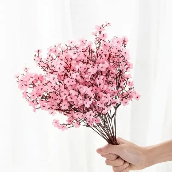 Buque De Flor Artificial Cerejeira Mosquitinho Rosa Para Decoração Montagem de Arranjos - A-500 ROSA