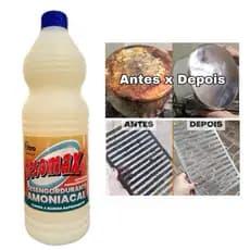 Desencrost compatível Limpador Desincrustante Desengordurante Box Vidro Inox Porcelana Amônia 1L