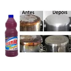 Limpa Alumínio 1litro Limpa Panelas Assadeiras e Utensílios de Alumínio em Geral Dá Brilho Desomax