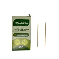 Palitos de Dente de Bambu Caixa com 100 unidades - Promoção Natural Produtos.