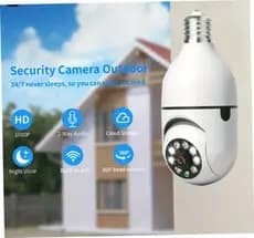 Câmera Lâmpada Segurança Wi-Fi 360° Full HD Visão Noturna Áudio
