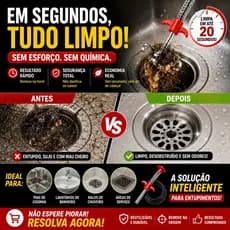 Garra Desentupidora para Ralo e Pia, Limpador de Encanamento Flexível, Pinça Desentupidora