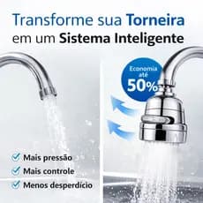 Arejador Torneira 360 Graus 3 Modos Jato Economizador Agua Adaptador Universal Pia Cozinha Cromado