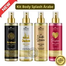 Body Splash Árabe Kit com 2, 3 ou 4 peças - Perfume Corporal Feminino 200ml