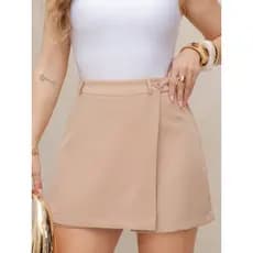 Short e Saia Alfaiataria /Elegante com Detalhes Modernos /Ideal para Looks Casual e Trabalho/DD098