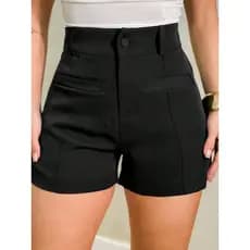 Short Feminino/Alfaiataria Estilo Botão Com Bolso Na Frente de botão/Pantalona/ Verão InvernoDD080