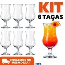 Jogo de Taça de Vidro 6 Unidades Coquetel Windsor 355ml Aperol Drinks Copo