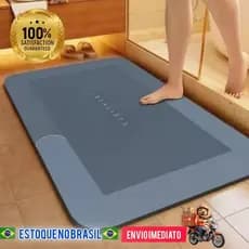 Tapete Banheiro Antiderrapante Absorvente de Secagem Rápida