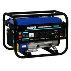 Gerador de energia a Gasolina Portátil 3,5kva Monofásico Com Tecnologia Avr 110v/220v - TSSAPER