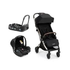 Carrinho com Bebê Conforto  Travel System Eva³ Trio 0 a 15 Kg Essential Black Champagne - Maxi-Cosi