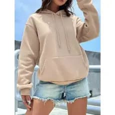 Moletom Blusa Canguru Básico Liso Com Capuz e Bolsos