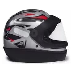 Capacete Fechado Automático San Marino Taurus Grafic Prata