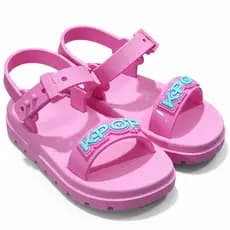 Sandália Infantil de Menina Super Confortável e Leve Colorida com Ajuste Papete Feminina do K-Pop