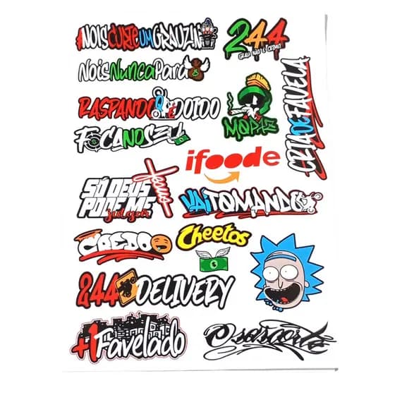 Cartela de Adesivos c/ 13 unidades Diversos