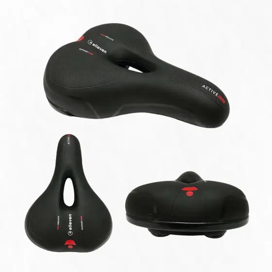 Banco Selim Bicicleta 2 Molas Elleven Vazado Comfort Confortável Elastômero
