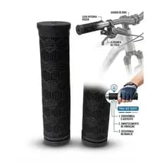 Manopla MTB Emborrachada Preto Elleven