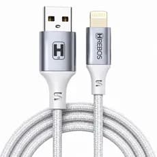 Cabo Lightning iPhone 2 Metros Turbo 27W Reforçado Hrebos CB-220i para iPhone 11 12 13 14