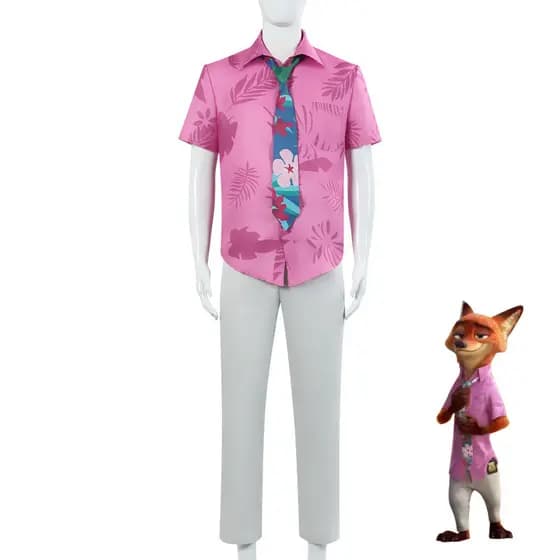 Fantasia de Cosplay do Nick, o Raposa, de Zootopia 2, Rosa, para Halloween