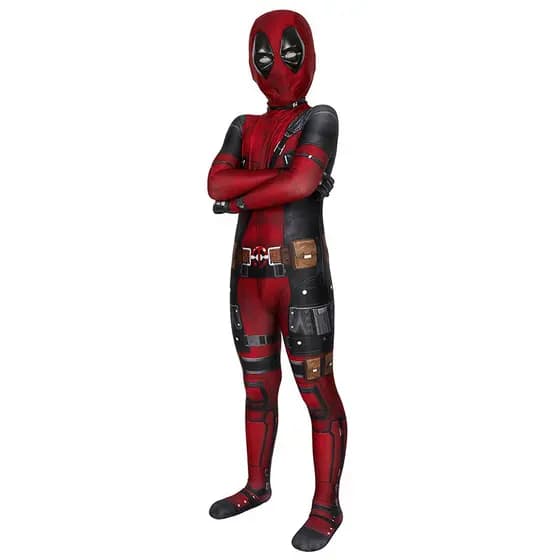Fantasia de Cosplay do Deadpool 3 Wade para crianças, Fantasia de Halloween, Macacão, Traje de Cosplay do Wade Wilson, R