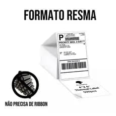 Etiqueta Adesiva Caixa 10x15 100x150 Térmica Serrilha Resma Diversas Impressoras Universal Tomate