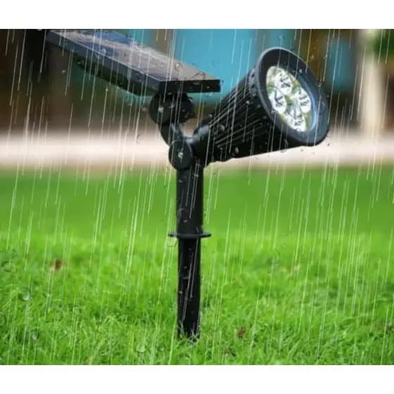 Luminária led spot solar de gramado piso chão com bastão à prova d'água