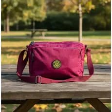 Bolsa Transversal Sanfonada Couro Sintético Feminina