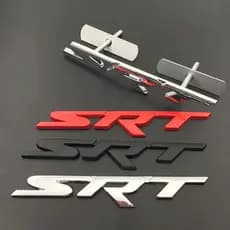3D metal SRT LOGO Crachá De Grade Frontal Para Grand Cherokee 300C Borui SRT Logotipo Modificado Dodge Kubo JEEP