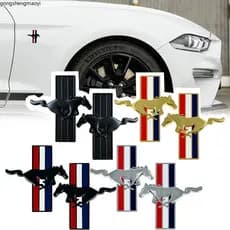 2pcs Adesivos De Metal Para Ford Mustang Shelby Mondeo Emblema Lateral Do Carro Traseiro Decoração Tronco