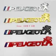 Tamanho : 15CM * 3CM 3D metal Peugeot Logotipo Emblema Decoração Do Carro Adesivo Porta Lateral Paralama ,-Malas Acessór