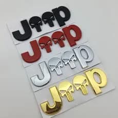 3D Metal Jeep Punidor Logotipo Do Carro Super Herói Crânio Decoração Adesivo Modificação