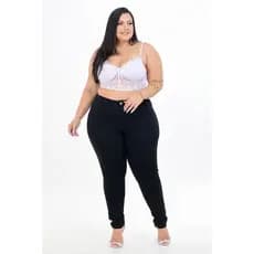 calça jeans feminina plus size preta
