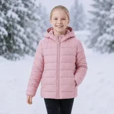 Jaqueta Infantil Feminina Peluciada Inverno Grossa Com Capuz Removível 1 a 16 Anos Quente Promoção