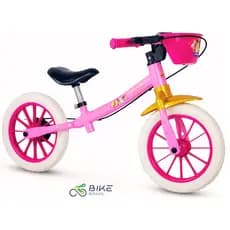 BICICLETA NATHOR ARO 12 BALANCE PRINCESAS SEM PEDAL EQUILIBRIO MENINA