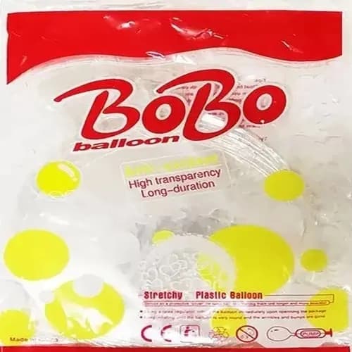 50 Balão Bubble Transparente 10 Polegadas 25cm Decoração Festas Enfeites Casamentos Aniversarios - 1 Pacote